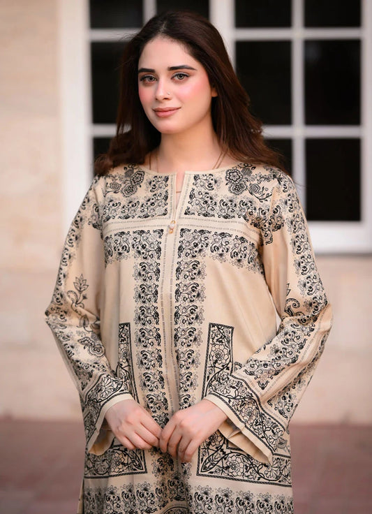 2 - Pc Printed Silk Co-Ords Set Bo - 104